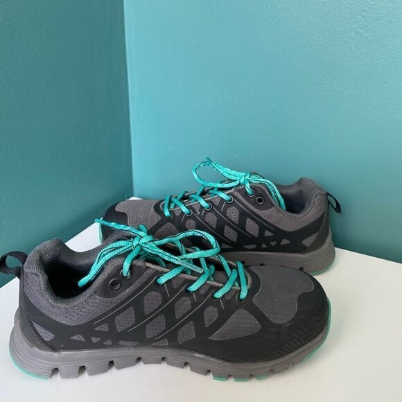 AGGRESSOR Athletic Safety Steel Toe Steel Plate Womens Size 7.5 Shoes Grey Black - Picture 6 of 7